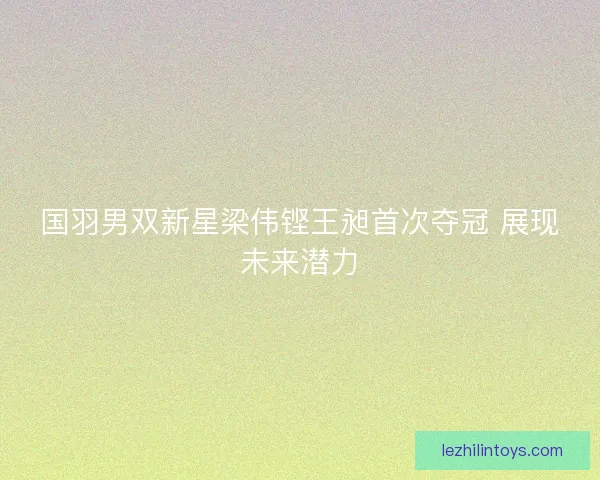 国羽男双新星梁伟铿王昶首次夺冠 展现未来潜力